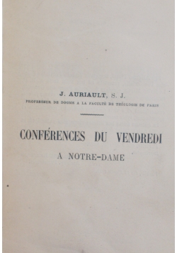 Conferences du vendredi , 1901 r.