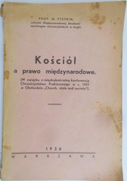 Kościół a prawo międzynarodowe, 1936 r.