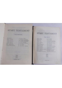 Pismo Święte Starego Testamentu, Tom I i II