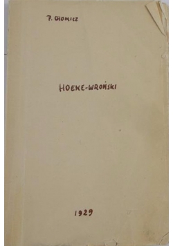 Hoene Wroński w Polsce i zagranicą, 1929r.