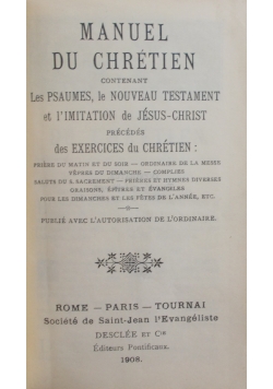 Manual De Chretien, 1908r.