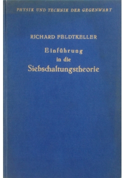 Einfuhrung in die Siebschaltungstheorie - 1942r.