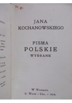 Pisma polskie wybrane, 1914 r.