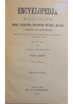 Encyklopedia Kościelna Tom XXXI, 1911 r.