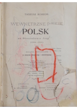 Wewnętrzne dzieje Polski,1897r.