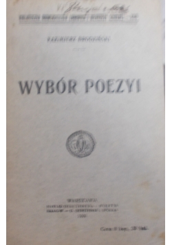 Wybór poezyi, 1909 r.