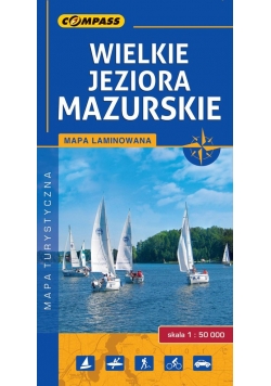 Wielkie Jeziora Mazurskie mapa laminowana