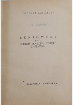 Beniowski oraz podróż do Ziemi Świętej z Neapolu, 1931 r.