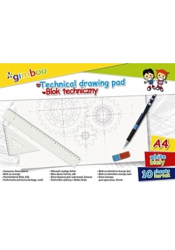 Blok techniczny A4 Gimboo 10 kartek białe