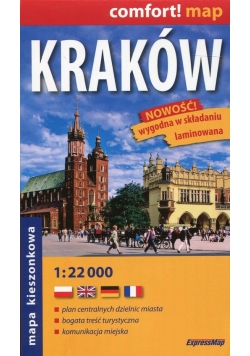 Kraków mapa kieszonkowa 1:22 000