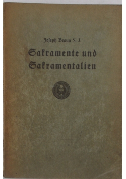 Satramente und Saframentalien, 1922r.