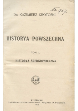 Historya Powszechna Tom II, 1912 r.