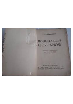 Rouletabille u Cyganów, 1930r