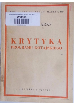 Krytyka programu gotajskiego,1949