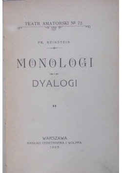 Monologi i Dialogi 1903r