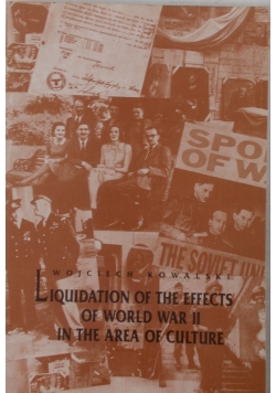 Liquidation of the effects of world war II in the area of culture
