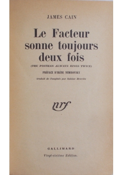 La Factur sonne toujours deux fois, 1948 r.