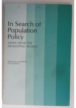 In Search of Population Policy
