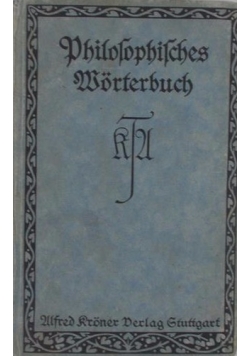 Philosophisches Worterbuch, 1921 R.