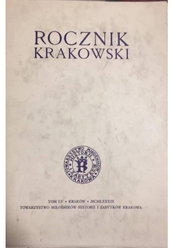 Rocznik Krakowski Tom LV