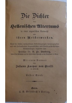 Die dichter des gellenifchen ultertums ,1841r.