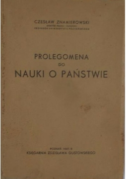 Prolegomena do nauki o Państwie ,1947 r.