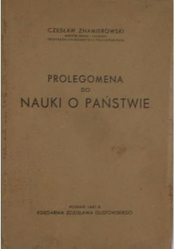 Prolegomena do nauki o Państwie ,1947 r.