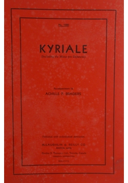 Kyriale , 1937 r.