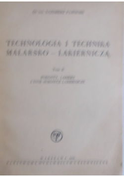 Technologia i technika malarsko - lakiernicza