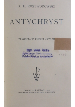 Antychryst, 1925r.