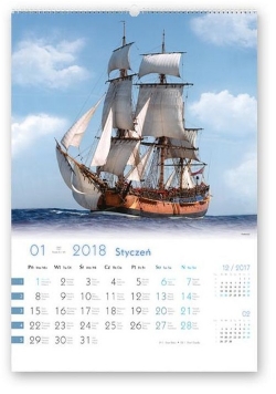 Kalendarz 2018 RW 26 Żaglowce świata