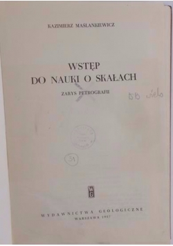 Wstęp do nauki o skałach