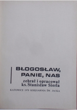 Błogosław Panie Nas