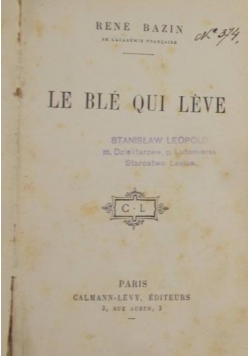 Le ble Qui Leve