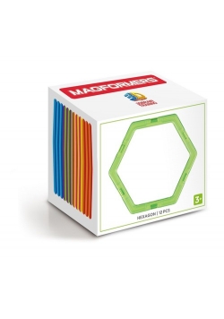 Klocki magnetyczne 3D Magformers Sześciokąty 12 elementów