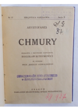 Chmury, 1923 r.