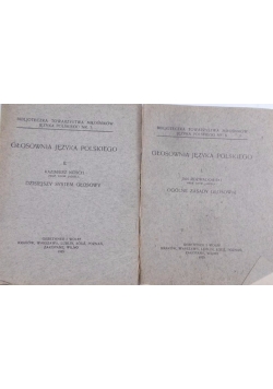 Głosowania języka polskiego cz. I, II, 1925r.