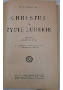 Chrystus a życie ludzkie, 1926 r.