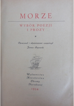 Morze.Wybór poezji i prozy