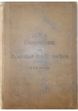 Born compendium der Anatomie des Menschen,1910r.