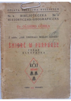 Śmierć w purpurze Cezar Kleopatra
