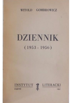 Dziennik (1953-1956), autograf