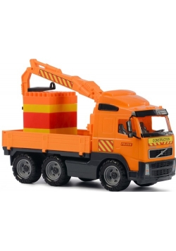 Volvo Samochód z podnośnikiem + Klocki Super-mix na palecie 30 elementów