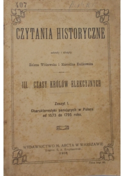 Czytania Historyczne, 1908 r.