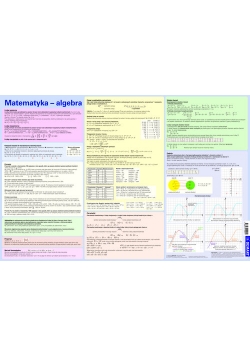 Podkładka 3W Wzory matematyczne ALGEBRA