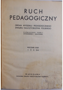 Ruch pedagogiczny, 1933 r.
