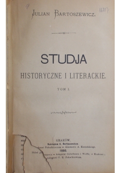 Studia historyczne i literackie , 1880 r.