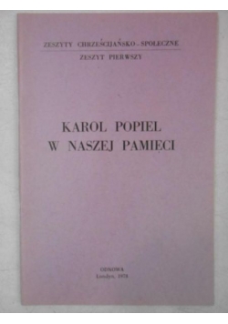 Karol Popiel w naszej pamięci