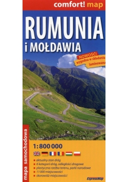 Rumunia i Mołdawia mapa samochodowa 1:800 000