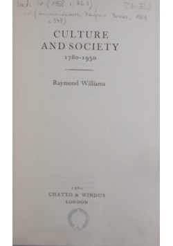 Culture and society 1780-1950